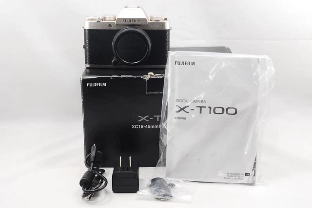 FUJIFILM X-T100 CAMERA Body Champagne Gold Mirrorless Used