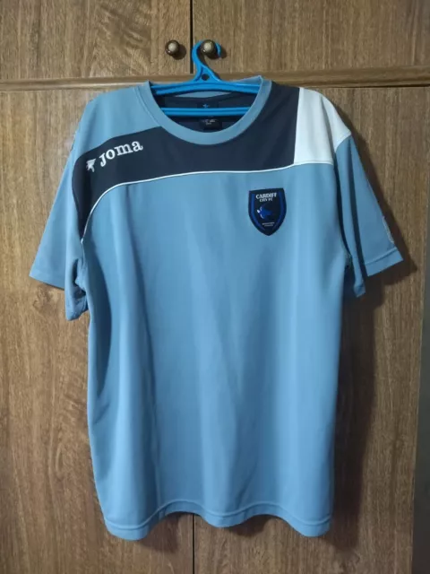 Cardiff City FC Joma Football Shirt Ninian Park 1910-2009 Jersey Men Size L/XL