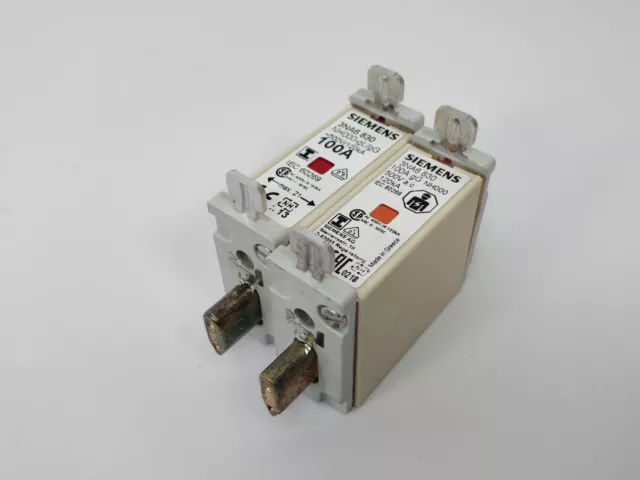 Siemens 3NA6830 Fusible NH000 100A 500V 2pcs 2