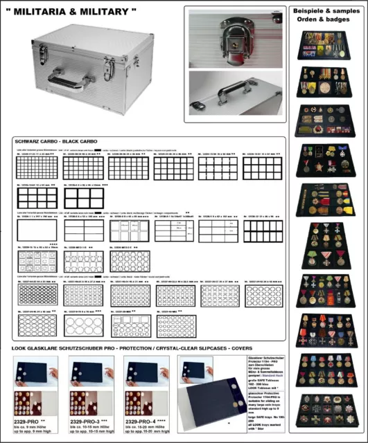 GIGANT-Sammelkoffer-Militaria schwarze Sammeltableaus Münztableaus SAFE 272-4