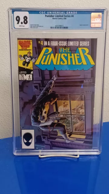 PUNISHER Limited Series #4 (Marvel Comics, 1986) CGC Graded 9.8 ~ White Pages