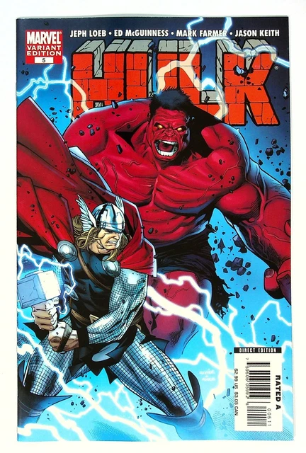 Hulk #5 Variant Loeb McGuinness Red Hulk Marvel Comics 2008