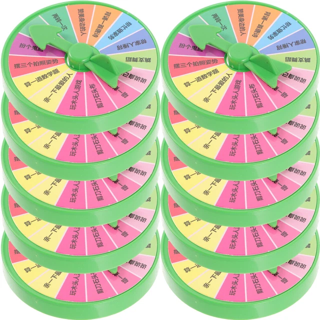 10 piezas penalizaciones giratorias rueda mesa bicicleta fiesta juego de bicicleta de castigo