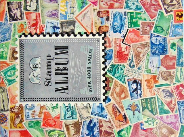 Vintage C-B Collection Builder Stamp Album with various stamp contents