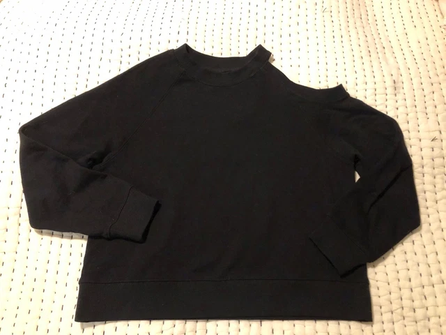 WHISTLES BLACK WHITE CREME DE LA CREME Embroidered Sweatshirt XS