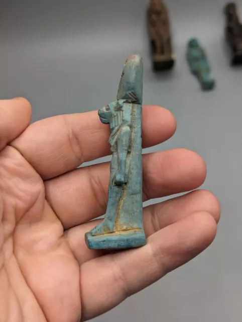 Egyptian Shabti Figures inc. Ancient Ushabti, Turquoise Faience, Sekhmet, Horus 3