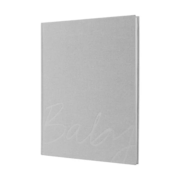 Baby Journal Book Keepsake Record - Grey linen cover - Brand New & Sealed