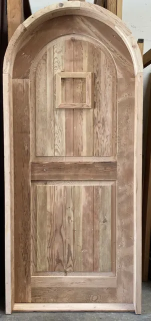Solid arched top door RUSTIC custom reclaimed lumber solid wood you choose size