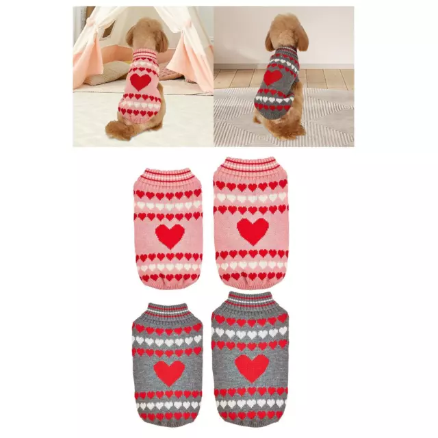 Pulls pour chien de la saint-valentin, vêtements en forme de cœur pour chiot