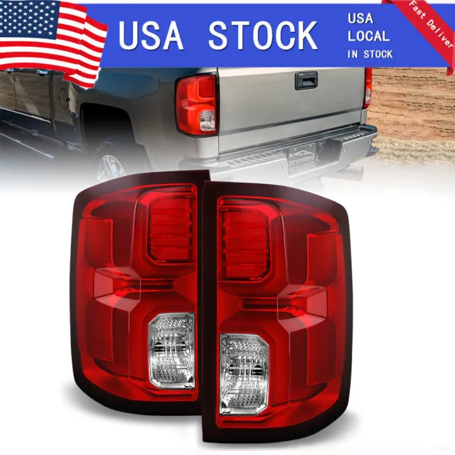 LED Tail Light Lamps For 2014-2018 Chevy Silverado 1500 [Incandescent] Rear Lamp