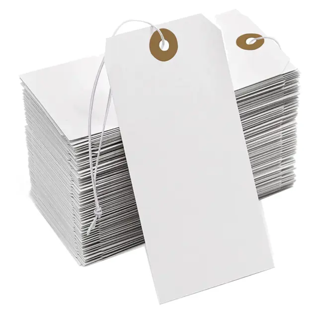 Adesivo carta grandeE con foro di bloccaggio e cavo fissato, 200 pezzi Q5I6