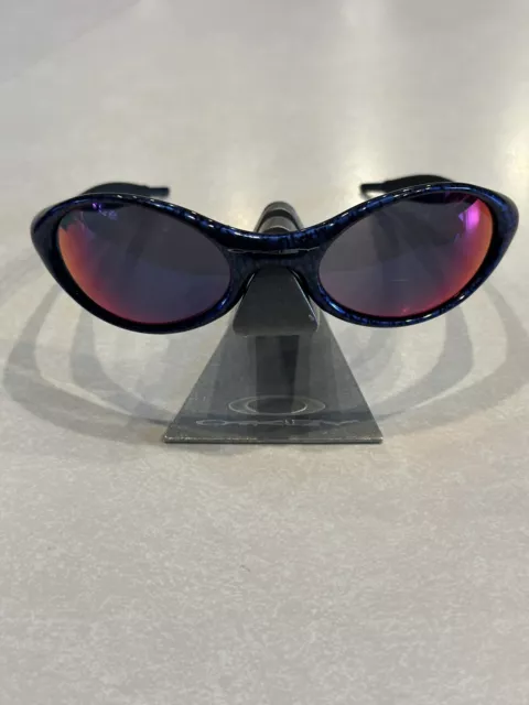Vintage Oakley Eye Jacket 1.0 Gen 2 Code Blue W /Black Iridium Lenses Rare!!