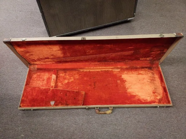 Vintage 1960, 1961, 1962, 1963 Fender Precision Bass Case Brown w' Orange lining
