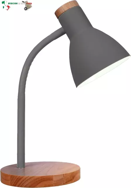 - Lampada da Scrivania Flexo ARGOS, 1xE-27 con Legno (LAMPADINA NON INCLUSA) (GR