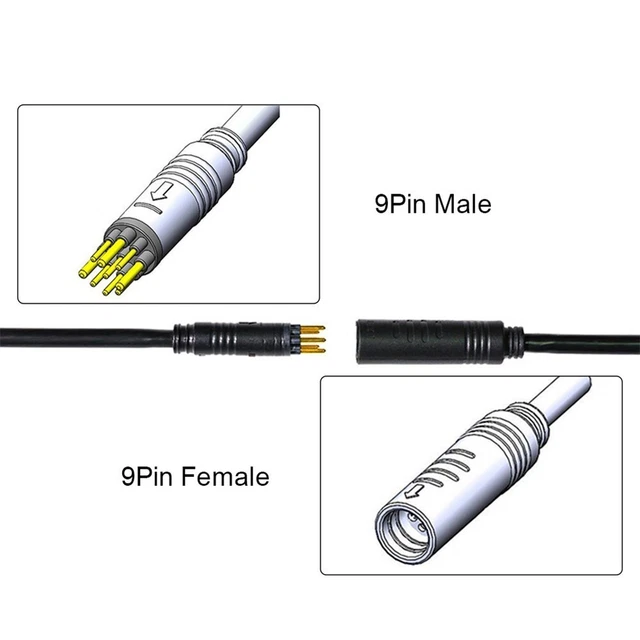 Electric Bicycles Accessory Motor Convert Extension Cable 9 Pin Connector Line e