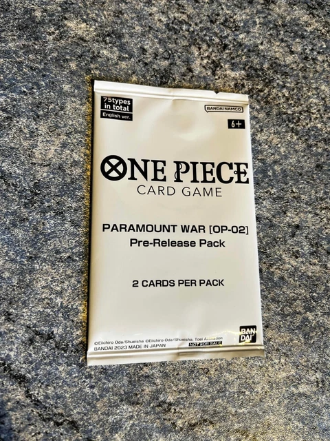ONE PIECE TCG card OP-02 Japanese Paramount War TCG Sealed X 3 Pack