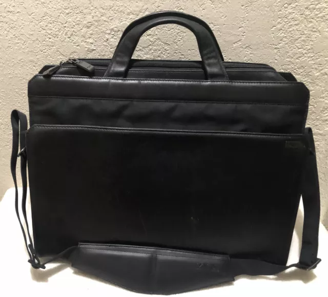 Briefcase Laptop Messenger Bag Tumi 2962D Black Genuine Leather