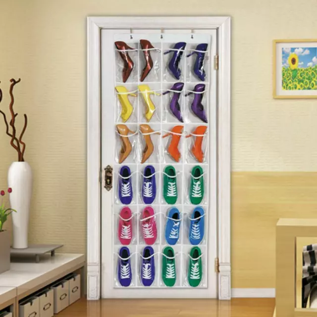 Home Door Back Shoe Organizer Estante Almacenamiento Colgante Percha Titular H8Y6 2