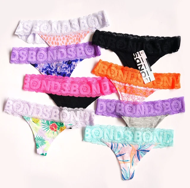 10 PACK BONDS Womens Match Its Gee G-string Thong 8-16 $38.00 - PicClick AU