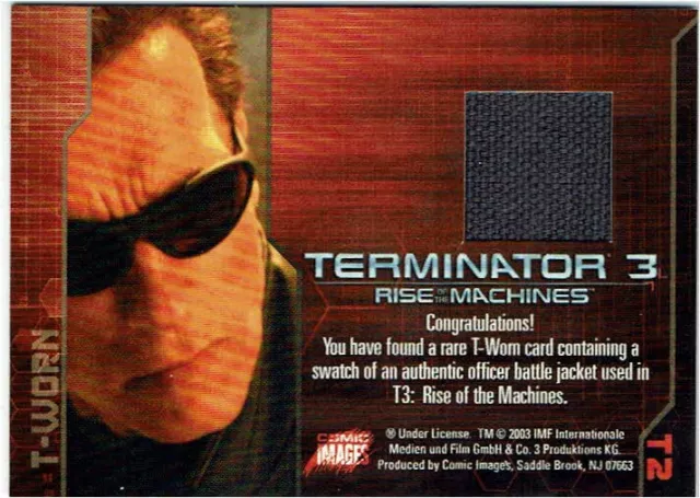 Terminator 3 Rise of the Machines Comic Images 2003 T2 Officer's Battle Jacket