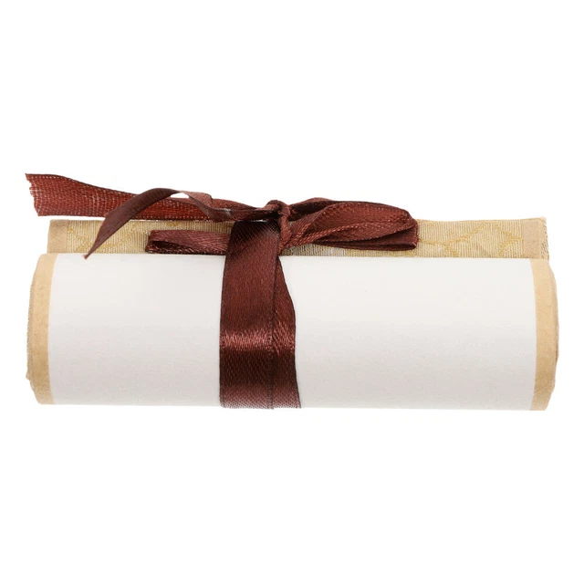 Rouleau De Papier De Riz Vierge Suspendu - 38x10 Cm - Parchemin Pour Calligraphie, Peinture Chinoise - Beige - 4