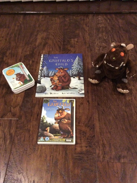 THE GRUFFALO BUNDLE-LARGE 9” Plush Gruffalo, Dvd, Snap Cards In Tin And ...