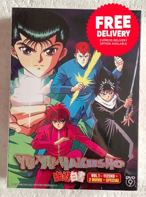 DVD Anime Yu Yu Hakusho Complete Series 1-112 End + 2 Movies + 1 Special Eng Dub