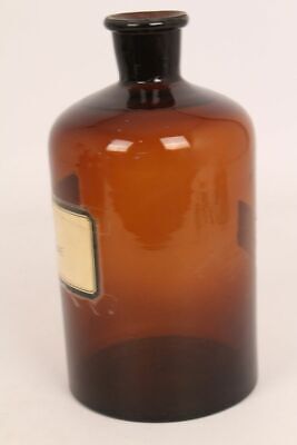 Apotheker Flasche Medizin Glas braun Tinct Valerianae antik Deckelflasche 4
