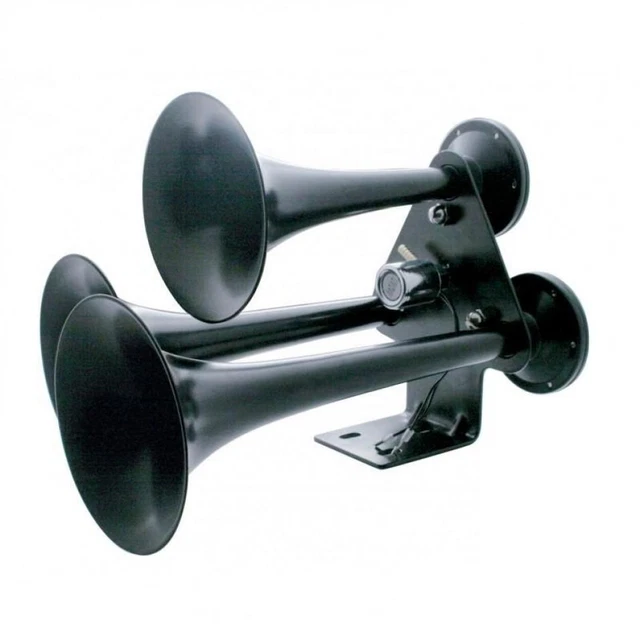 3 Trumpet Black Train Horn Super Loud