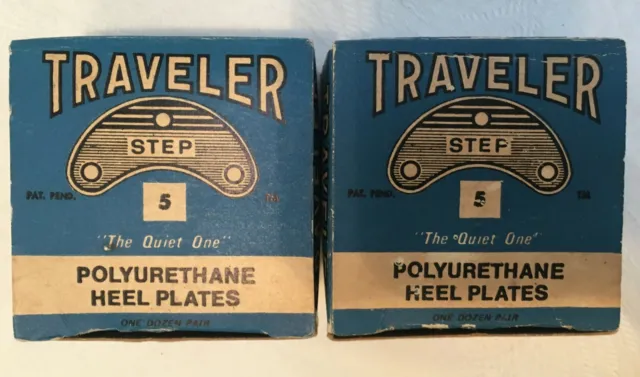 Traveler Heel Plates Step 5  Polyurethane Vintage Blue Box Cleveland Ohio Set 2