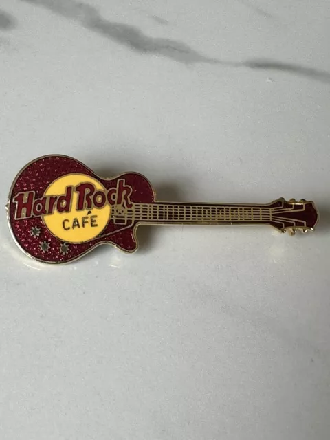 1980’s Hard Rock Cafe Red Gibson Les Paul Guitar Pin NO NAME Rare!