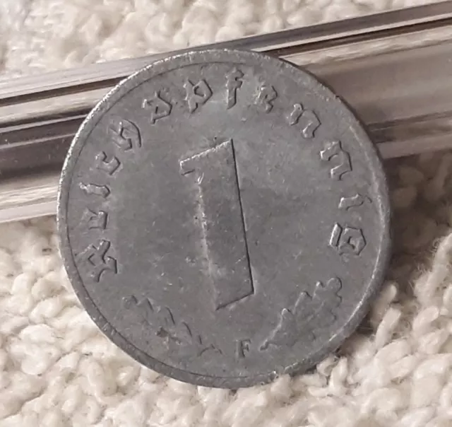German 1 Reichspfennig ~ Germany ~ WW2 1pf, Heavily Circulated With Flaws