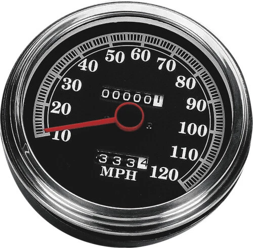 Drag Specialties 5in Dash Mount 2:1 Speedometer 89-95 Face Harley 72422AMX-BX33