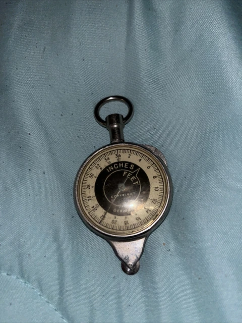 Vintage Inch To Foot Map Measuring Tool Made In Germany Very Good Cond. E1