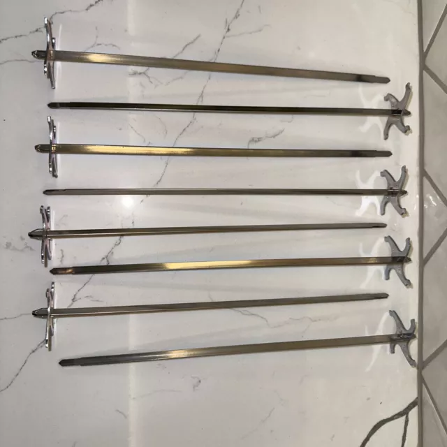 Set Of 8 Ronco Showtime Rotisserie 4000 5000 5250 5500 Kabob Skewer Rods Bbq