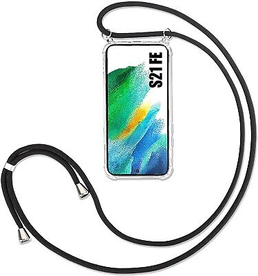 Coque rigide avec collier cordon noir pour Samsung Galaxy S21 FE