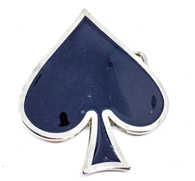Fibbia Per Cintura Western Urban Backwoods – Reaper Poker – Metallo, 90×58 Mm, Adatta Per Cinture Fino A 4 Cm
