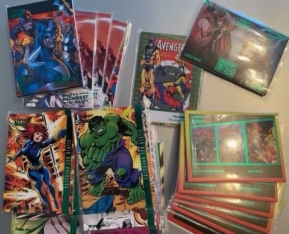 2022 Fleer Ultra Avengers Base Insert Green Foil Cards Pick From The List