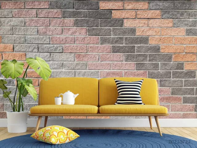 3D Colorful Brick Wall Texture Wallpaper Wall Murals Removable Wallpaper 200 3