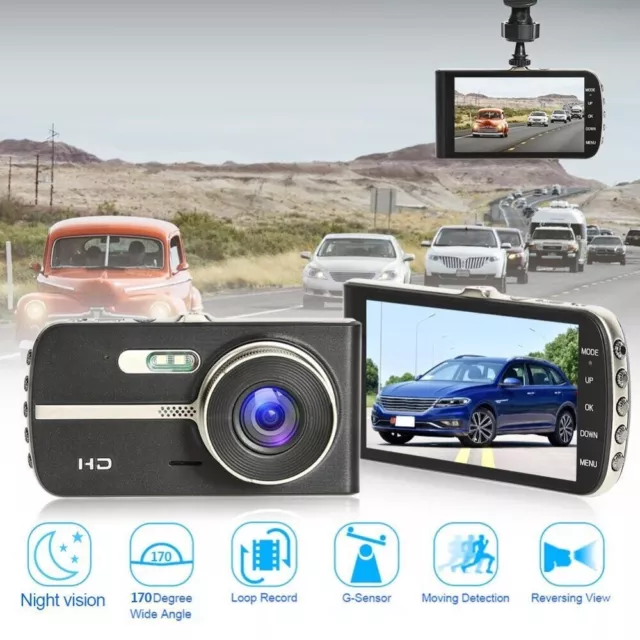 DashCam DVR auto display 4" 1080P G-SENSOR con telecamera di retromarcia Q612