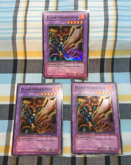 Yu-Gi-Oh Flame Swordsman LOB-003 1. Auflage Super Rare NM-MT