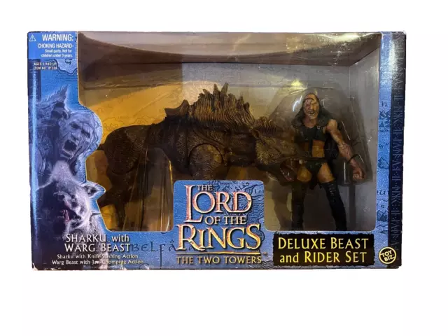 The Lord of the Rings Sharku with Warg Beast Deluxe Horse and Rider Set Toy Biz