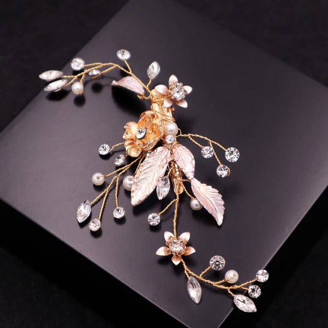 Bridesmaid Flower Comb Pearl Bridal Headpiece Bridal Floral Barrette