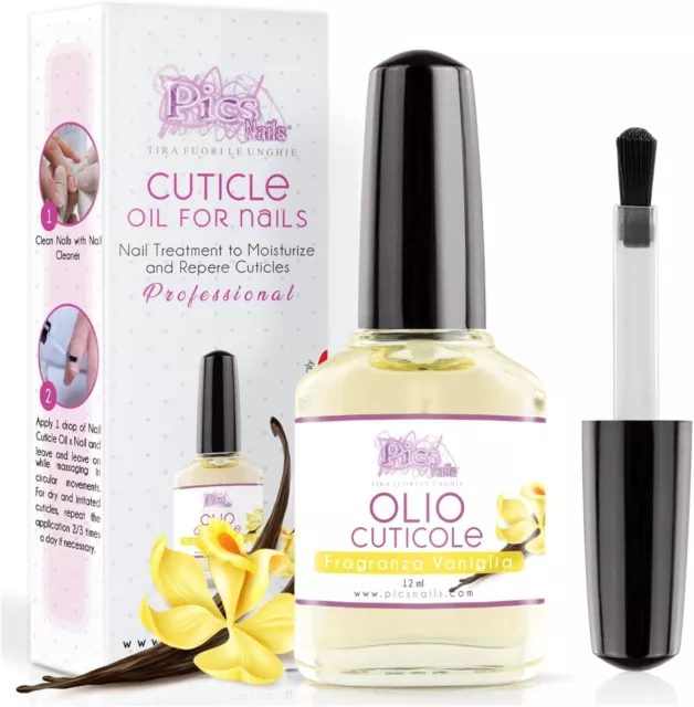 12 Ml, Olio Cuticole Unghie Mani E Piedi Professionale, Idratante, Alla Vaniglia