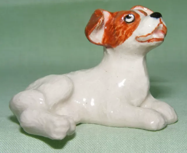 Klima Miniature Porcelain Animal Figure Jack Russell Terrier Lying K485