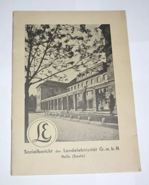 orginal Broschüre Sozialarbeit d.Landeselektrizität GmbH Halle/Saale 1942