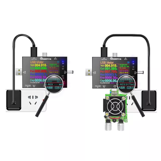 USB-C Power Tester Voltage Current Capacity Meter Multimeter Detector 5-32V 5A 2