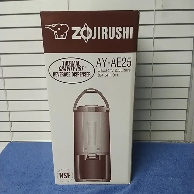 Zojirushi AY-AE25N 2.5 Liter Short Glass-Lined Thermal Gravity Beverage  Dispenser