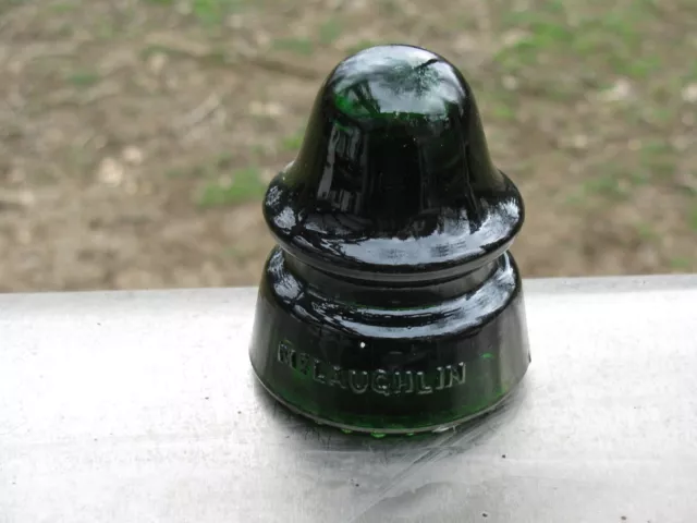 Stunning Dark Emerald Green CD 162 Mclaughlin 19 RDP Signal Glass Insulator