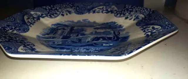 Spode  Blue Italian  14" Octagonal Platter 3